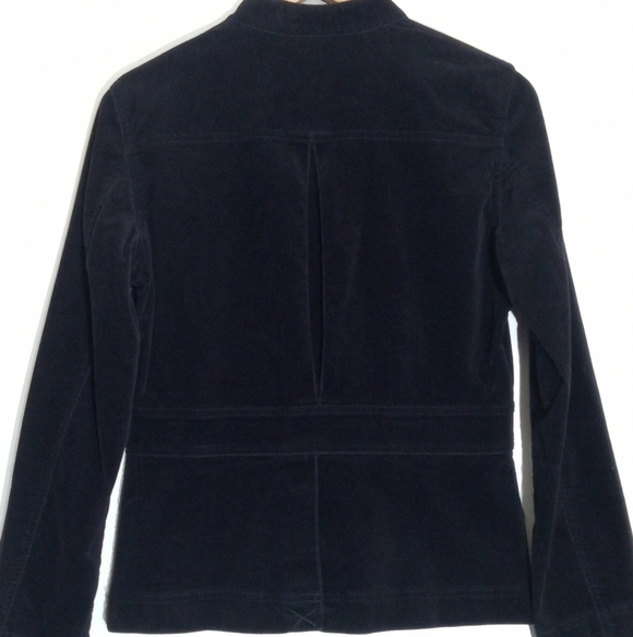 Rafaella Black Velvet Stretch Fitted Women's Utility Jacket - Picture 8 of 8